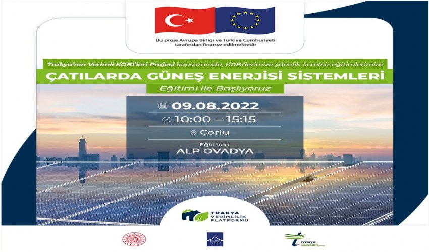 ÇATILARDA GÜNEŞ ENERJİSİ SİSTEMLERİ EĞİTİMİ HAKKINDA DUYURU!!!