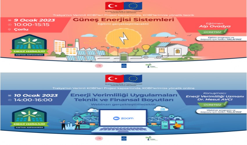 ENERJİ VERİMLİLİK HAFTASI EĞİTİMLERİ HAKKINDA DUYURU!!!